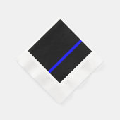 Serviette En Papier Ligne Bleue Mince Symbolique verticale (Coin)