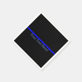 Serviette En Papier Ligne Bleue Mince Symbolique Votre texte en noir (Coin)