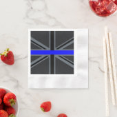 Serviette En Papier Ligne bleue mince Union Jack (En situation)