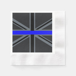 Serviette En Papier Ligne bleue mince Union Jack
