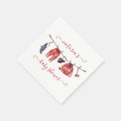 Serviette En Papier Ligne de Baby shower de petit pompier (Coin)