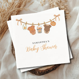 Serviette En Papier Ligne de vêtements neutre pour bébé Halloween