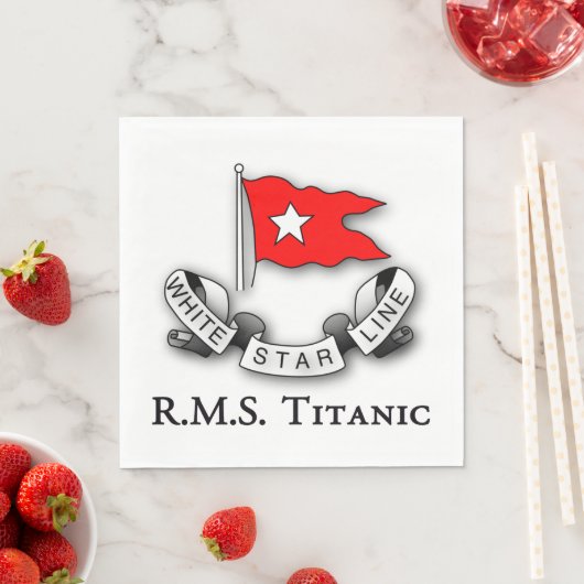 Serviette En Papier Ligne d'étoile blanche Titanic RMS (En situation)
