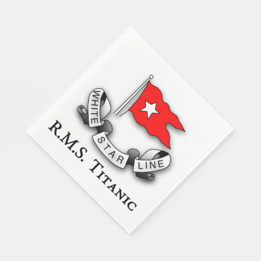 Serviette En Papier Ligne d'étoile blanche Titanic RMS (Coin)