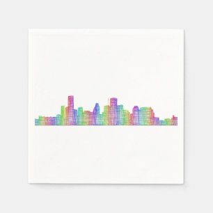 Serviette En Papier Ligne d'horizon de Houston