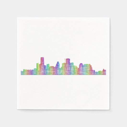 Serviette En Papier Ligne d'horizon de Houston (Devant)