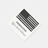 Serviette En Papier Ligne mince Grey Agent correctionnel Parti (Coin)