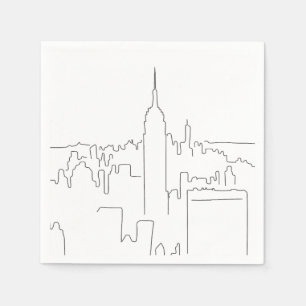 Serviette En Papier Ligne minimale de New York