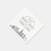 Serviette En Papier Ligne Skyline Columbus Deco | Mariage, événement N (Coin)