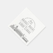 Serviette En Papier Ligne Skyline Déco italienne | Mariage, événement  (Coin)