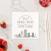 Serviette En Papier Ligne Skyline Jacksonville Deco | Mariage Événemen (En situation)