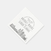 Serviette En Papier Ligne Skyline Kansas City Deco | Mariage, événemen (Coin)