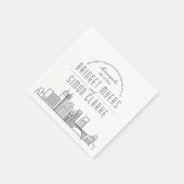 Serviette En Papier Ligne Skyline Minneapolis Deco | Mariage, événemen (Coin)