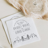 Serviette En Papier Ligne Skyline New Orleans Deco | Mariage, événemen