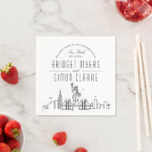 Serviette En Papier Ligne Skyline New York Déco | Mariage, événement N (En situation)