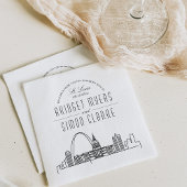 Serviette En Papier Ligne Skyline St. Louis Deco | Mariage, événement