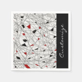 Serviette En Papier Lignes à carreaux Motif Abstrait serviettes (Devant)