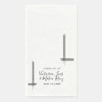 Lignes Abstraites Noir Blanc Mariage Moderne