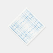 Serviette En Papier Lignes bleu Indigo doux sur un arrière - plan aqua (Coin)
