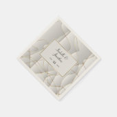 Serviette En Papier Lignes de courbe dorée (Coin)
