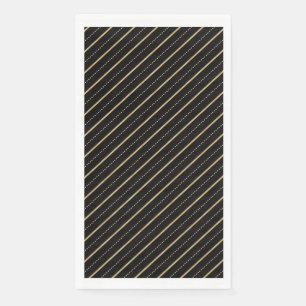 Serviette En Papier Lignes d'or diagonales