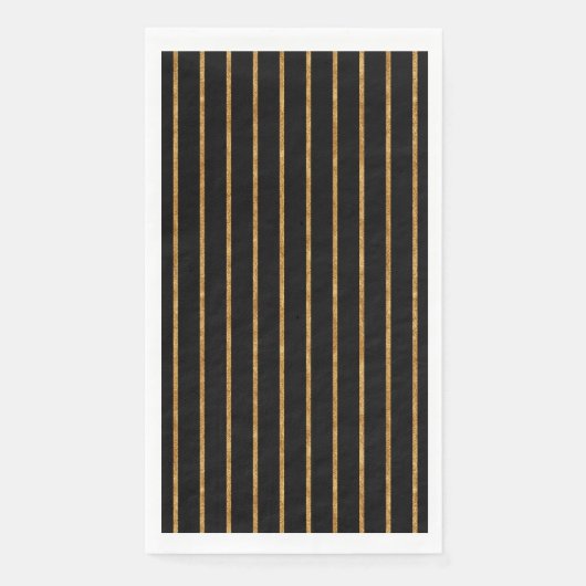 Serviette En Papier Lignes d'or verticales (Devant)