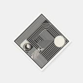 Serviette En Papier Lignes d'orbite géométriques (Coin)