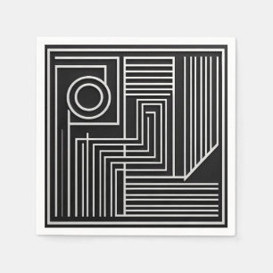 Serviette En Papier Lignes d'orbite structurées
