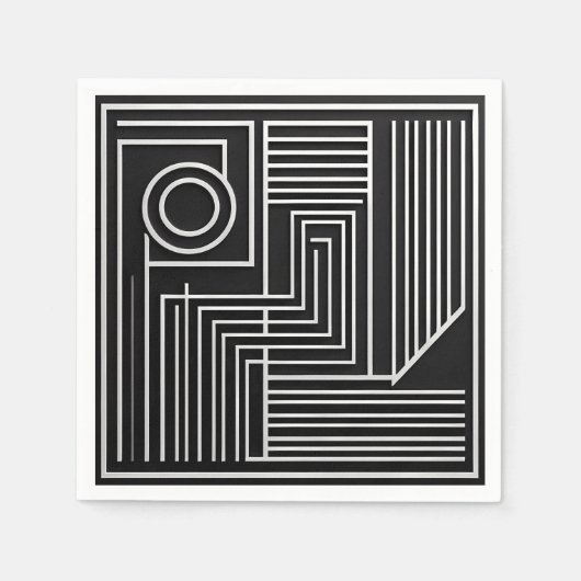 Serviette En Papier Lignes d'orbite structurées (Devant)