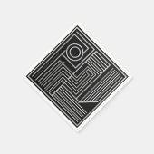 Serviette En Papier Lignes d'orbite structurées (Coin)