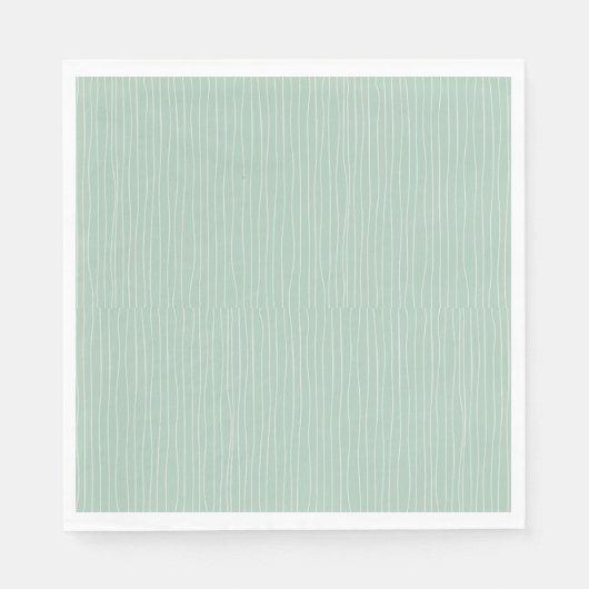 Serviette En Papier Lignes en vert (Devant)