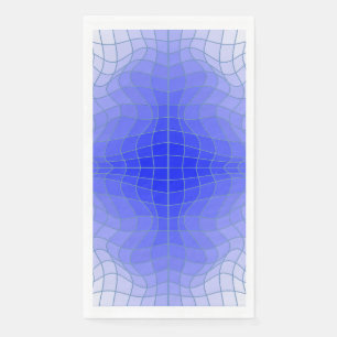 Serviette En Papier Lignes filaires de distorsion.C01.GBluex4.LBlue