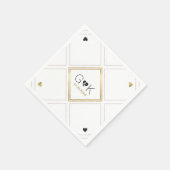 Serviette En Papier lignes géométriques élégantes avec monogramme . ma (Coin)