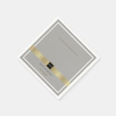Serviette En Papier lignes or chic et classe sur monogramme mariage gr (Coin)