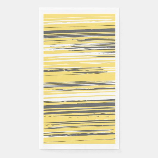 Serviette En Papier Lignes peintes à la main - jaune (Devant)