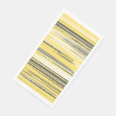 Serviette En Papier Lignes peintes à la main - jaune (Coin)
