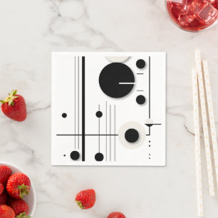 Serviette En Papier Lignes Symphoniques minimalistes géométriques du c