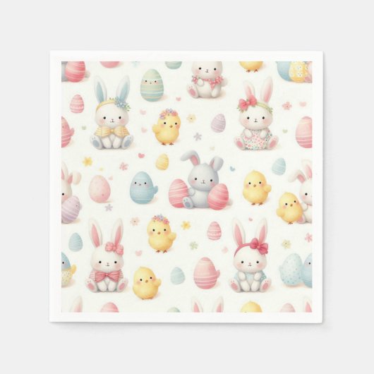 Serviette En Papier Lil Chicks & Bunny's (Devant)
