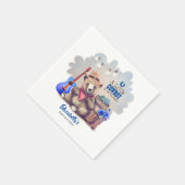 Serviette En Papier Lil Cowboy Bear Pays Baby shower (Coin)