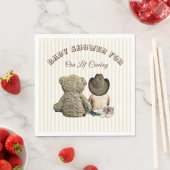 Serviette En Papier Lil Cowboy et Baby shower d'ours en peluche (En situation)