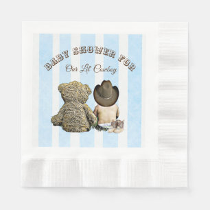 Serviette En Papier Lil Cowboy et Baby shower d'ours en peluche