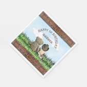 Serviette En Papier Lil' Cowboy et Teddy Bear Premier anniversaire (Coin)