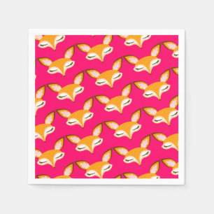 Serviette En Papier Lil Foxie - serviettes de papier de renards Girly