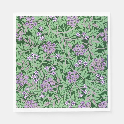 Serviette En Papier Lilac and green floral pattern (Devant)