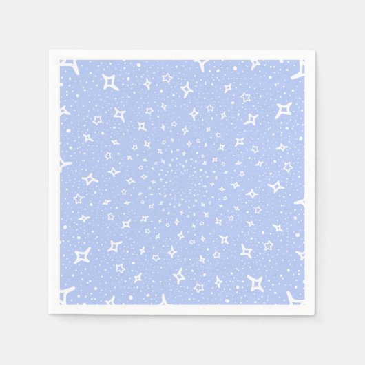 Serviette En Papier Lilac blanc étoiles cosmos univers lumière violet (Devant)