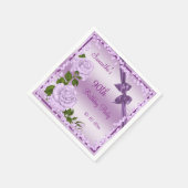 Serviette En Papier Lilac Blossom, Bows & Diamonds 90e (Coin)