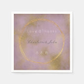 Serviette En Papier Lilac détendu Gold violet Vip Mariage Dandelion (Devant)