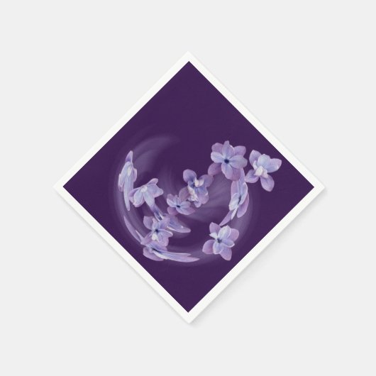 Serviette En Papier Lilac en cercle (Coin)
