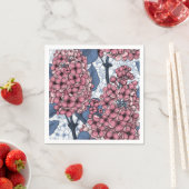 Serviette En Papier Lilac en rose et bleu (En situation)