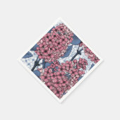 Serviette En Papier Lilac en rose et bleu (Coin)
